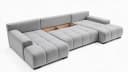 storez24 Ecksofa Ovia U mit Schlaffunktion und Bettkasten grau Bild 5