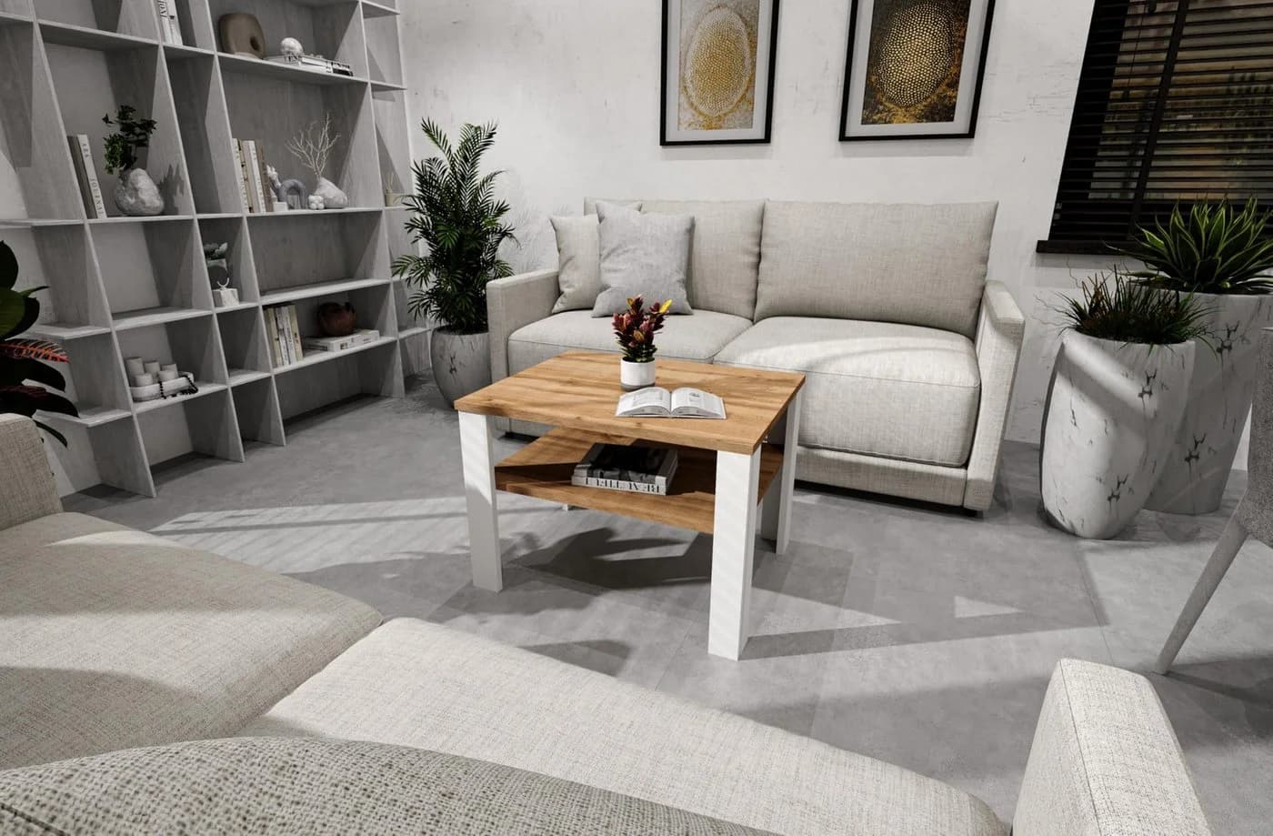 TREND WERK Couchtisch Retro Loft Design mit Ablagefläche - Bild 4