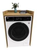 TREND WERK Waschmaschinenumbauschrank Braun Holzwerkstoff Bild 5