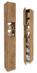 TREND WERK Badschrank Hochschrank schmal Holzoptik Bild 2
