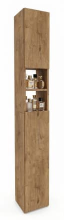 TREND WERK Badschrank Hochschrank schmal Holzoptik Bild 3