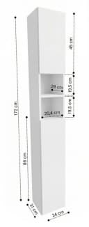 TREND WERK Badschrank schmal stehend Holzoptik Bild 1