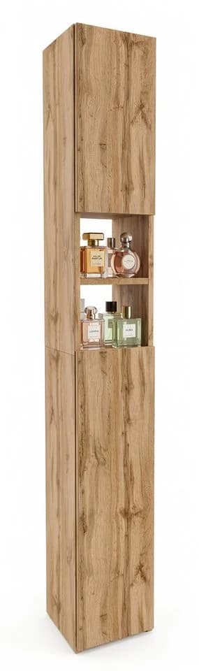 TREND WERK Badschrank schmal stehend Holzoptik - Bild 3