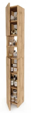 TREND WERK Badschrank schmal stehend Holzoptik Bild 5