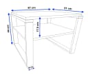 TREND WERK Couchtisch Braun mit Ablagefläche Modern Bild 3