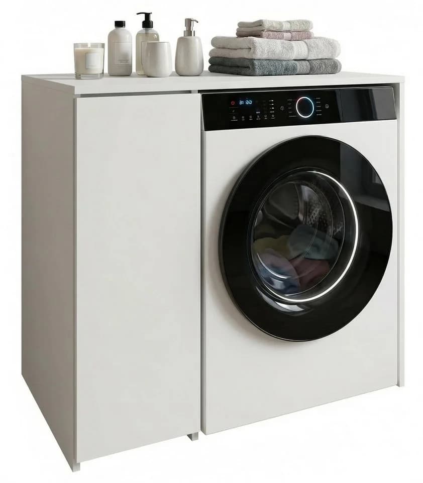 TREND WERK Waschmaschinenschrank Weiß Modern - Bild 2