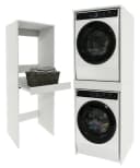 TREND WERK Waschmaschinenumbauschrank mit Ausziehbrett Weiß Bild 1