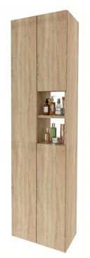 TREND WERK Badschrank Hochschrank schmal Holzoptik Eiche Sonoma Bild 1
