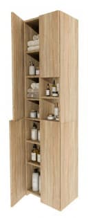 TREND WERK Badschrank Hochschrank schmal Holzoptik Eiche Sonoma Bild 3