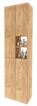 TREND WERK Badschrank Hochschrank Holzoptik Modern Skandinavisch Bild 1