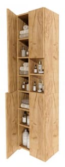TREND WERK Badschrank Hochschrank Holzoptik Modern Skandinavisch Bild 3