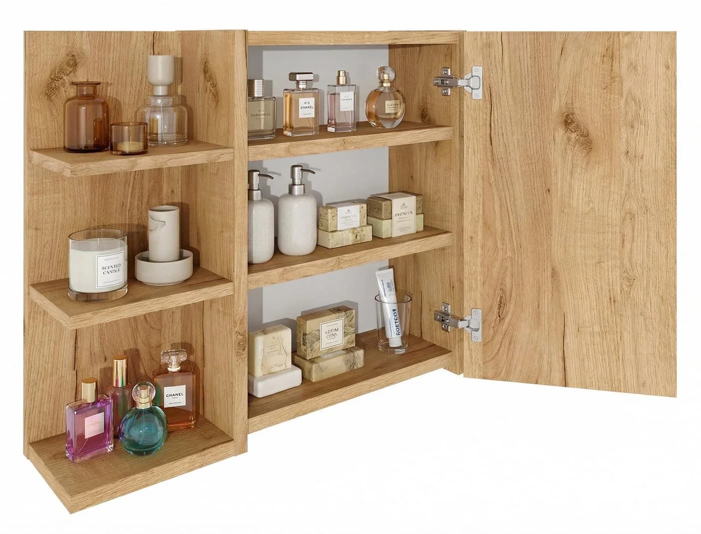TREND WERK Spiegelschrank Badezimmer mit Ablage & Stauraum - Bild 3