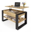TREND WERK Lift-Couchtisch höhenverstellbar Braun/Schwarz Bild 1