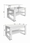 TREND WERK Lift-Couchtisch höhenverstellbar Braun/Schwarz Bild 5