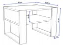TREND WERK Couchtisch mit Ablagefach Eiche Wotan/Weiß Bild 1