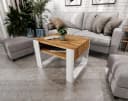 TREND WERK Couchtisch mit Ablagefach Eiche Wotan/Weiß Bild 3