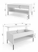 TREND WERK Lift-Sofatisch höhenverstellbar mit Stauraum Bild 5