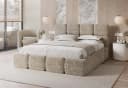 FDM Polsterbett CLOUDY Beige mit Bettkasten und gepolstertem Kopfteil Bild 2