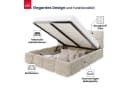 FDM Polsterbett CLOUDY Beige mit Bettkasten und gepolstertem Kopfteil Bild 3