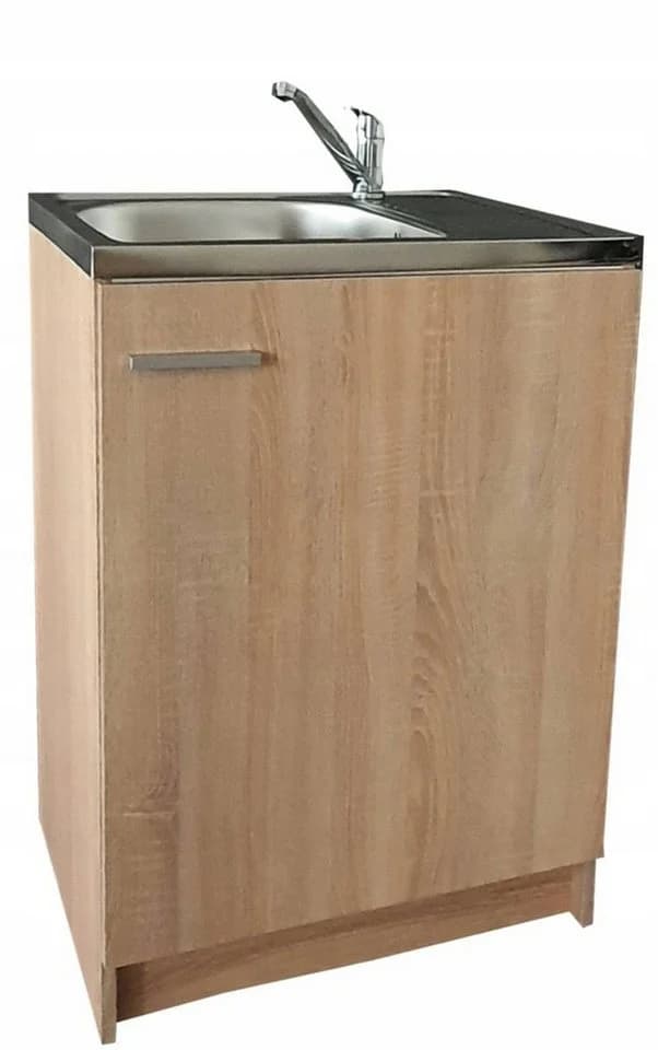 STAMAR Spülenschrank 60cm Sonoma Eiche mit Spüle und Armatur