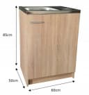 STAMAR Spülenschrank 60cm Sonoma Eiche mit Spüle und Armatur Bild 3
