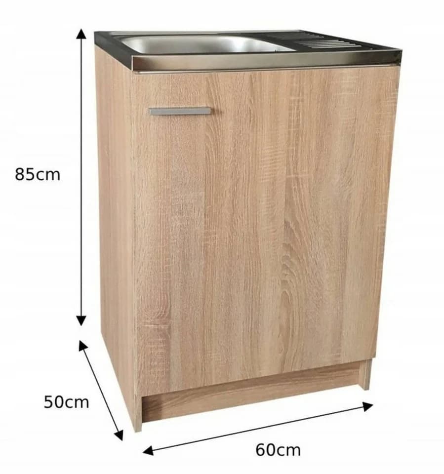 STAMAR Spülenschrank 60cm Sonoma Eiche mit Spüle und Armatur - Bild 3