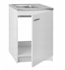 STAMAR Spülenschrank Komplettset Slim 60cm Weiß mit Spüle und Armatur Bild 3