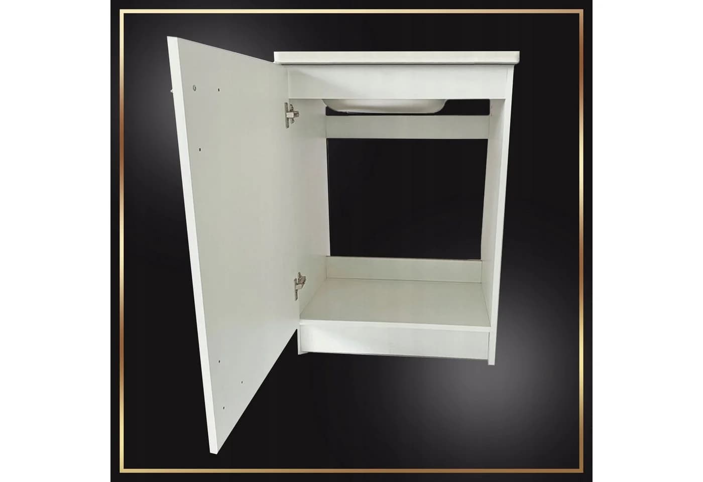 STAMAR Spülenschrank 60cm Weiß Reversible Edelstahlspüle - Bild 4