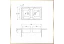 STAMAR Spülenschrank 80cm Weiß 2-Becken Spüle Bild 5