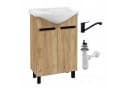 STAMAR Waschbeckenunterschrank 50 cm Eiche Gold mit Keramikwaschbecken Bild 2