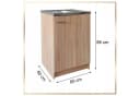 STAMAR Küchenschrank 60cm mit Spüle & Armatur Sonoma Eiche Bild 5
