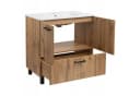 STAMAR Waschbeckenunterschrank 80cm Eiche Wotan mit Keramikwaschbecken Bild 3