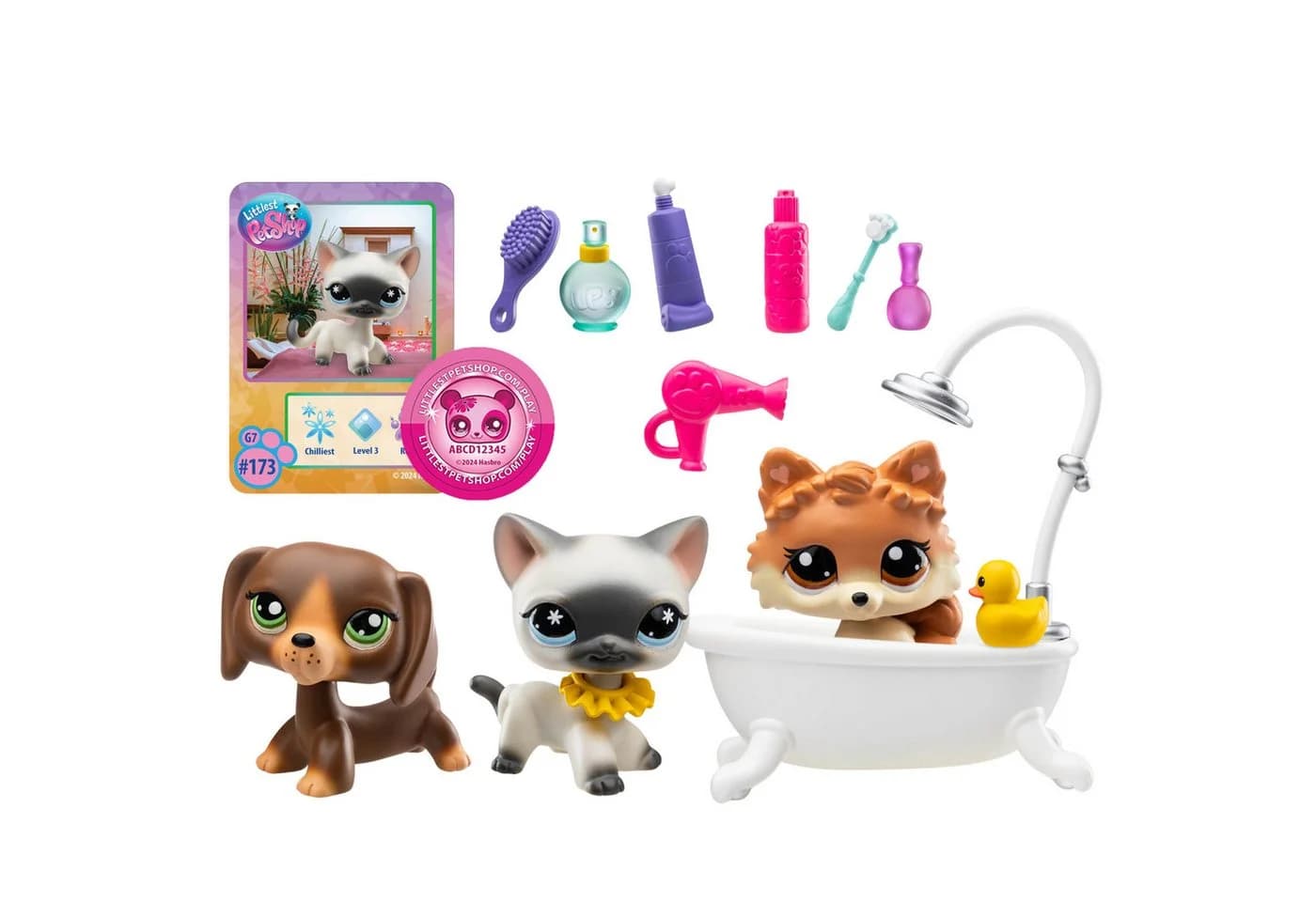 Sarcia.eu Littlest Pet Shop Grooming Spa Set mit 3 Figuren & Zubehör