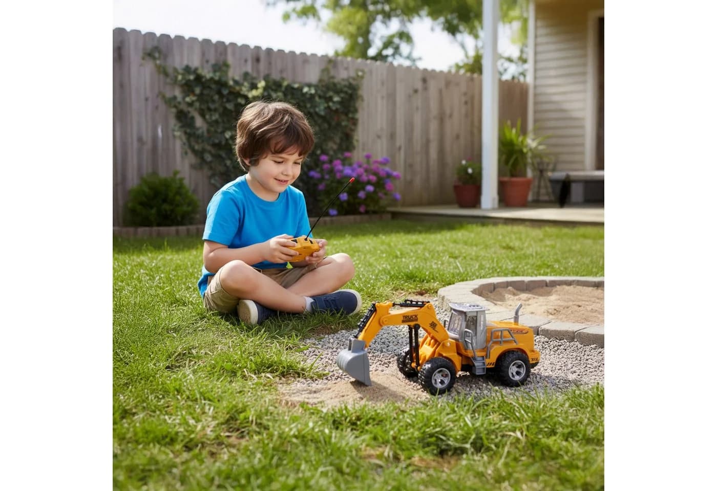 RC-Bagger Ferngesteuert mit Sound & beweglichen Teilen für Kinder ab 6 - Bild 4