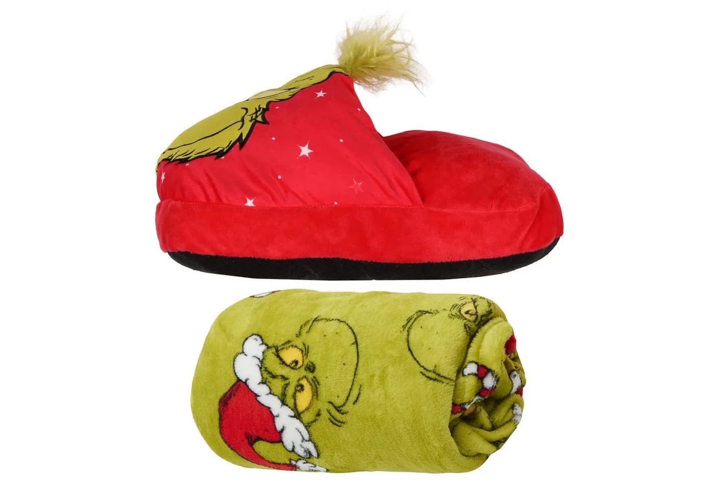 Sarcia.eu Fußwärmer Grinch Weihnachtsset mit Decke - Bild 3