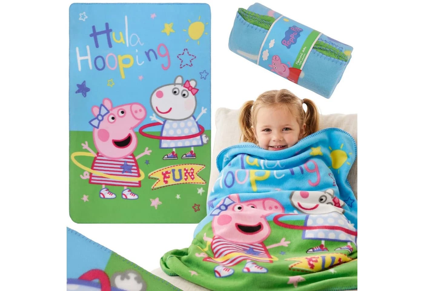 Peppa Pig Kinderbettdecke Fleecedecke 100x150 cm bunt - Bild 2