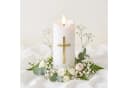 Sarcia.eu LED-Kerze Weiß mit Kreuz, Flammeneffekt und Batterien, 13 cm Bild 5