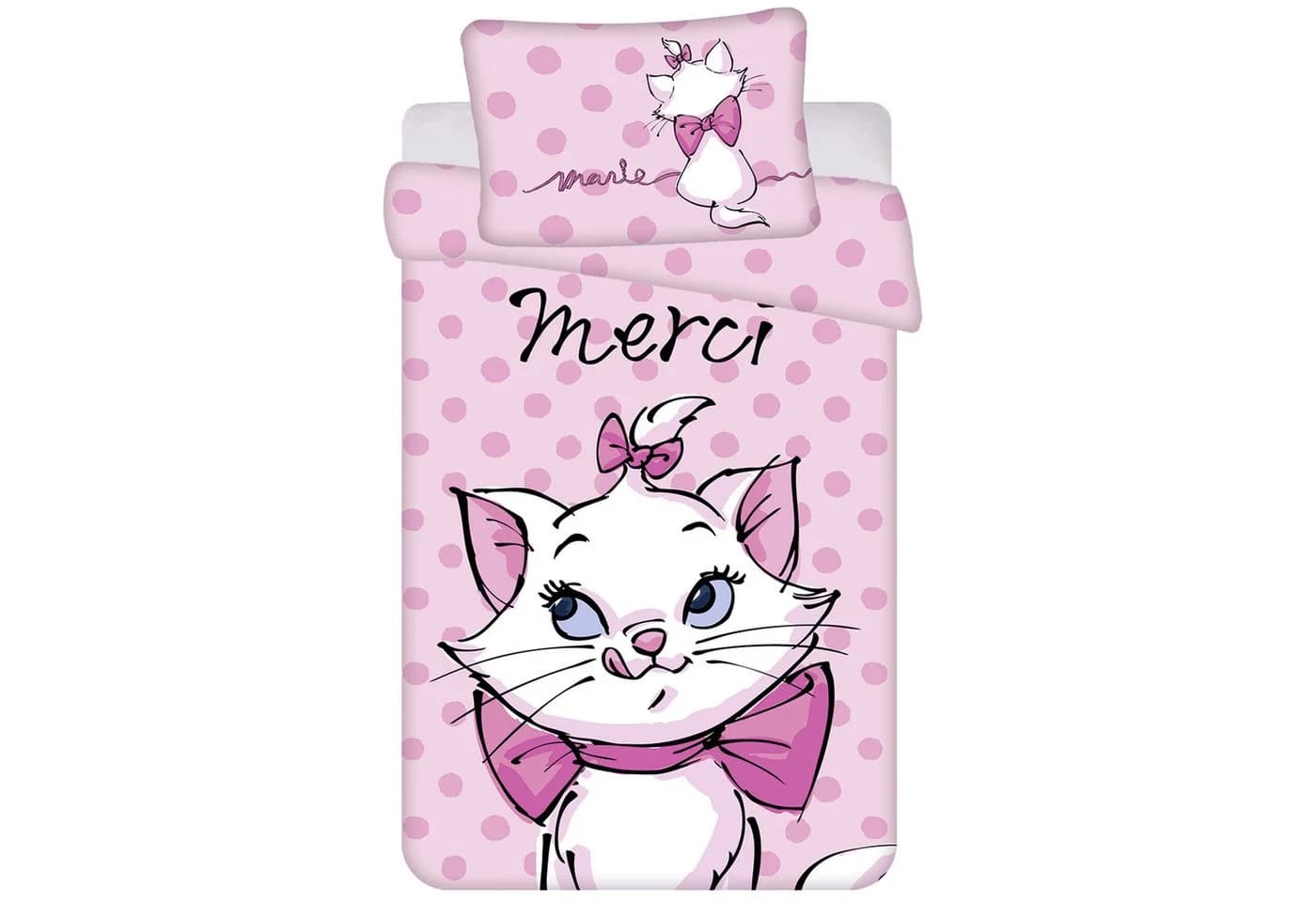 Sarcia.eu Disney Kinderbettwäsche Rosa Katze Marie