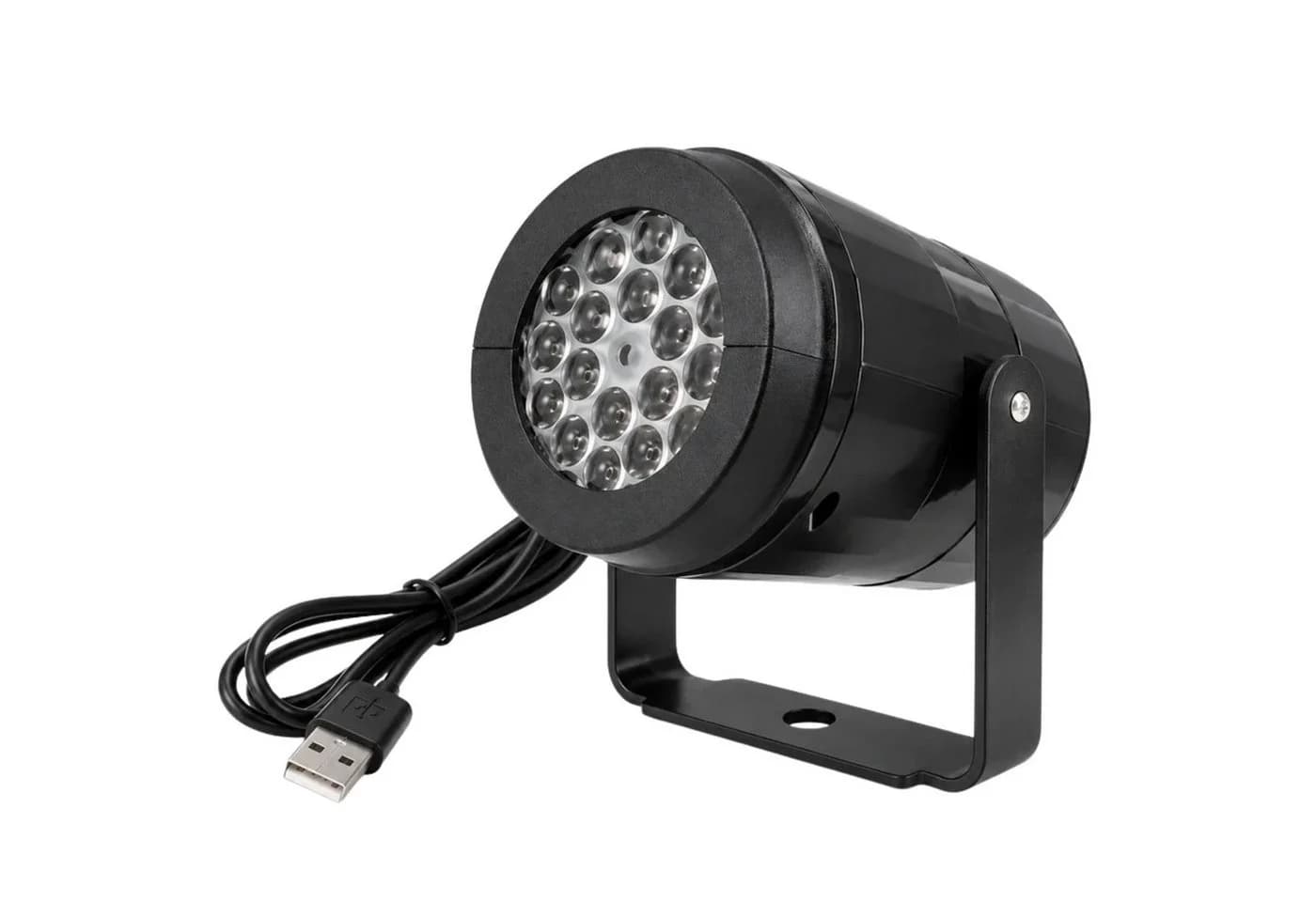 Sarcia.eu LED-Schneeprojektor USB mit beweglichen Schneeflocken, Schwarz