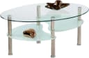 STOLKOM Wave Couchtisch Oval Glas Edelstahl Bild 1