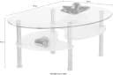 STOLKOM Wave Couchtisch Oval Glas Edelstahl Bild 3