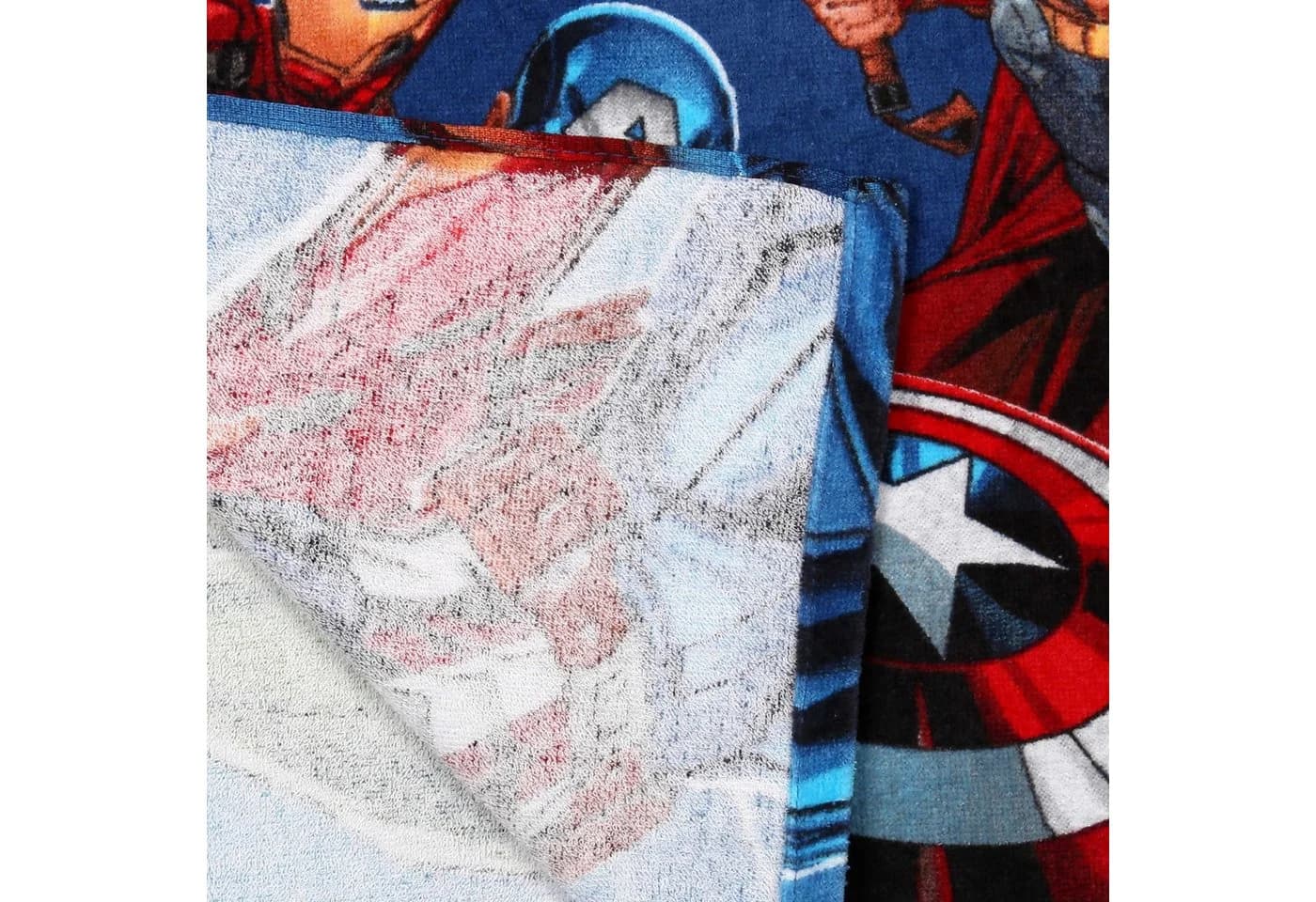 Marvel Avengers Badeponcho mit Kapuze 100% Baumwolle Blau - Bild 4