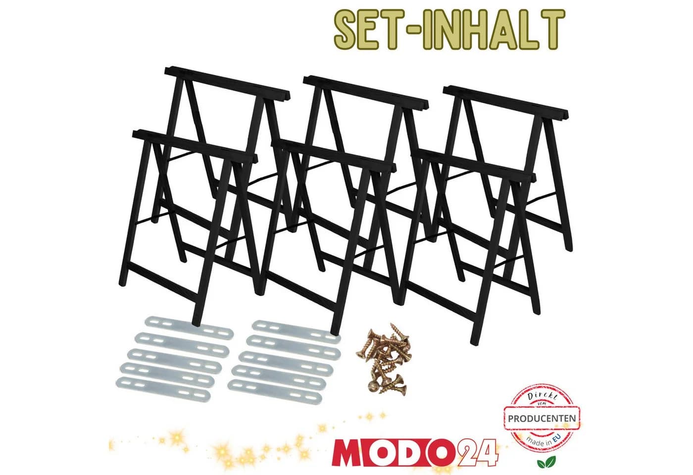 Modo24 DIY Weihnachtsstern Set aus Kiefernholz