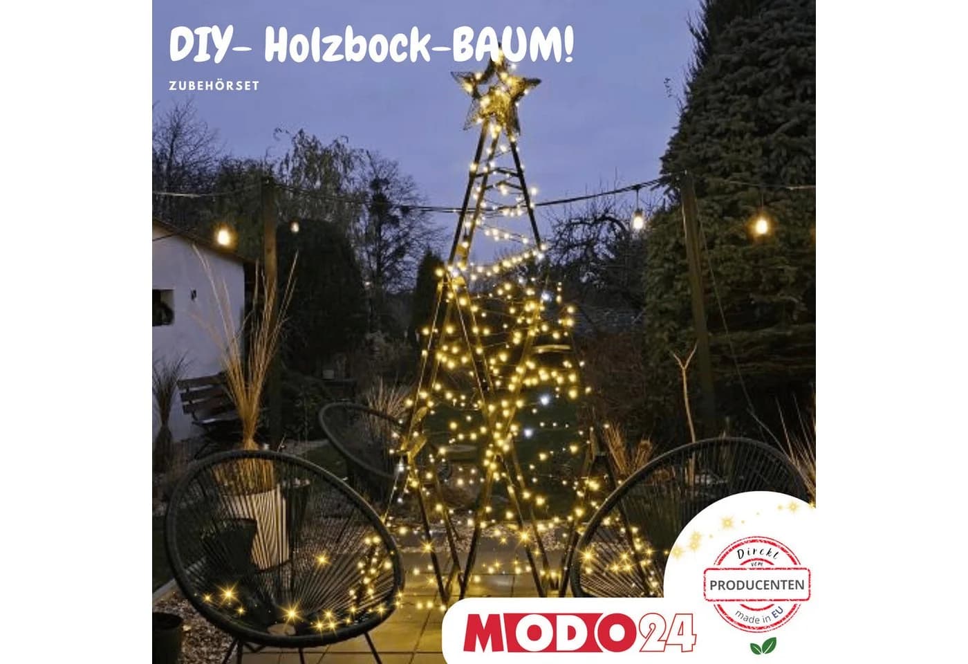 Modo24 DIY Weihnachtsstern Set aus Kiefernholz - Bild 4