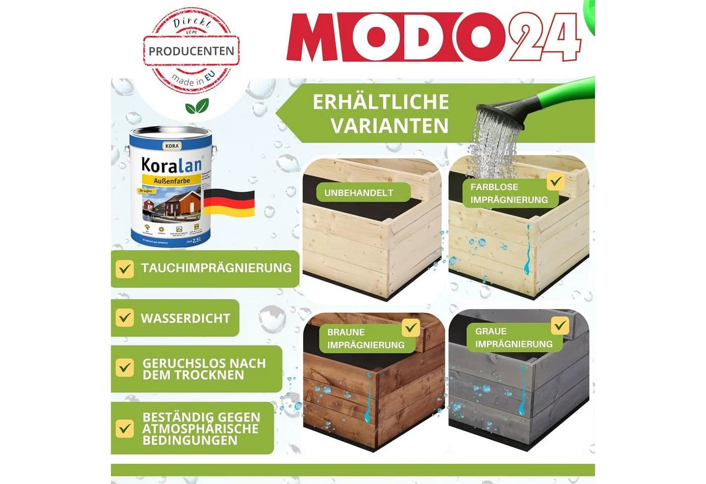 Modo24 Hochbeet Massivholz Grau Braune Beige - Bild 5