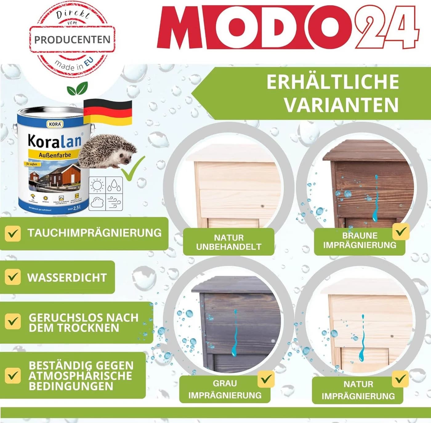 Modo24 Igelhaus aus Holz mit Labyrintheingang - Bild 3