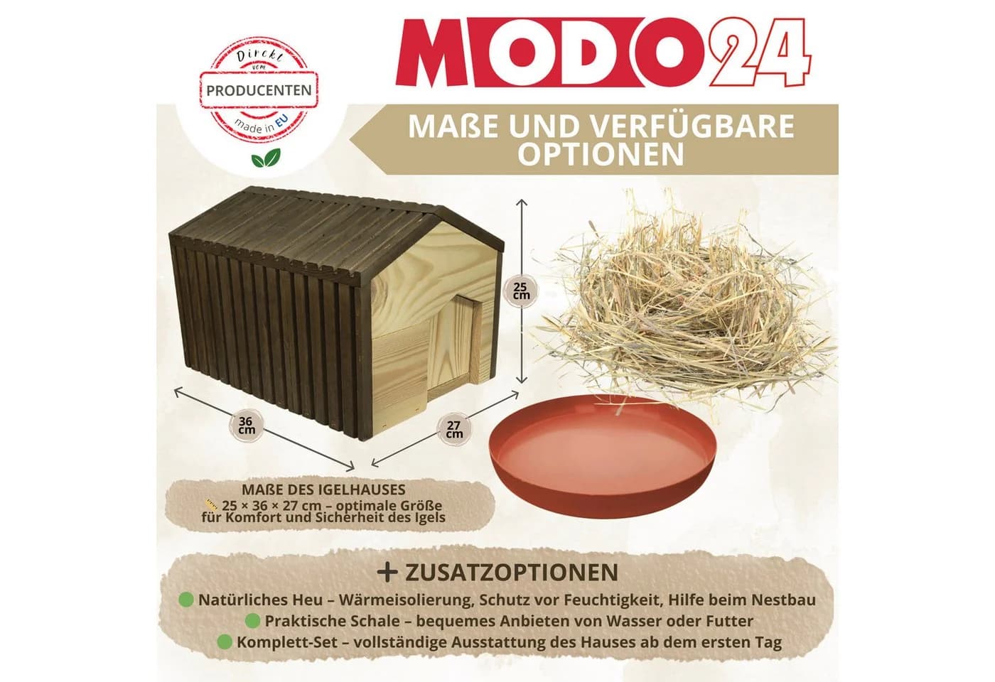 Modo24 Igelhaus XXL mit Labyrintheingang und robustem Boden - Bild 4
