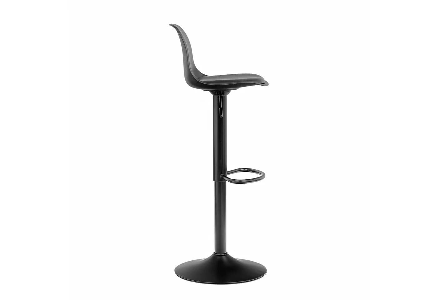 Furnify Barhocker RUNDA Höhenverstellbar Kunstleder Schwarz - Bild 5