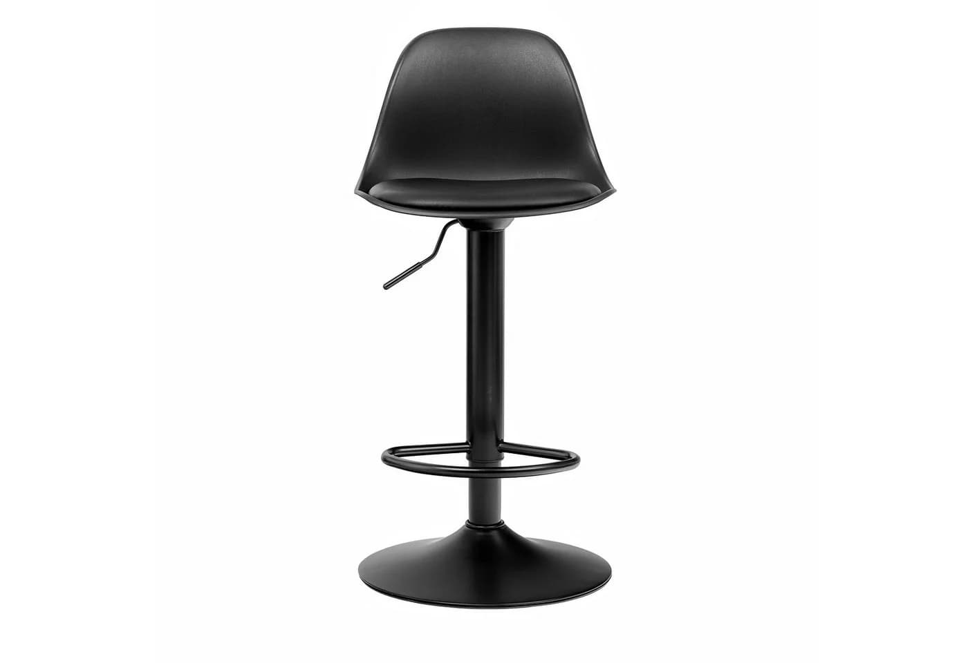 Furnify Barhocker RUNDA Höhenverstellbar Kunstleder Schwarz - Bild 3