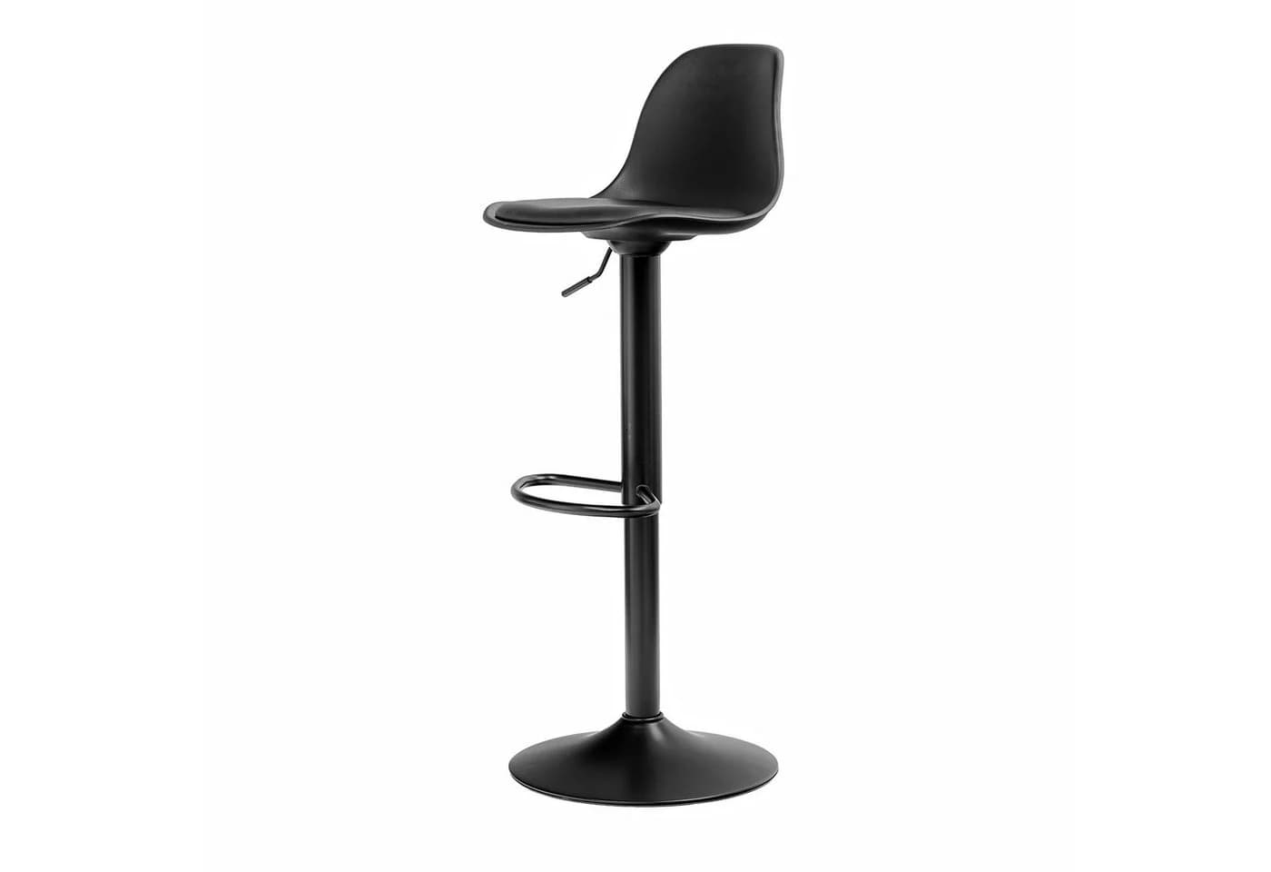 Furnify Barhocker RUNDA Höhenverstellbar Kunstleder Schwarz - Bild 4